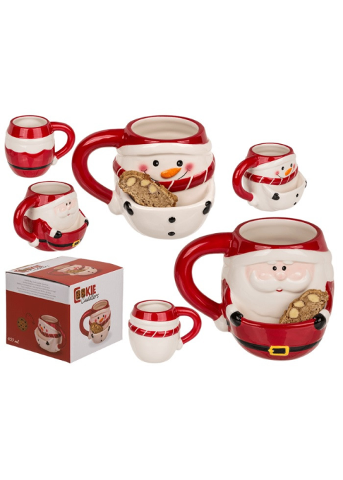 Taza Navideña Compartimento Galletas