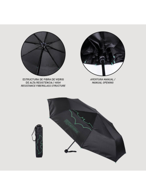 Paraguas Plegable Batman Logo Verde