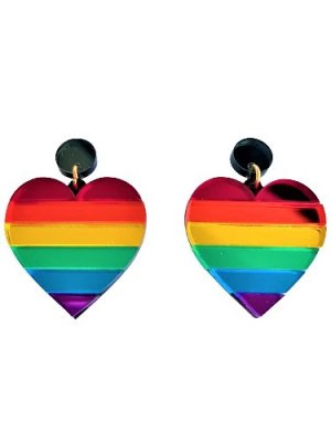Pendientes Corazon Arcoiris Mini Deluxe