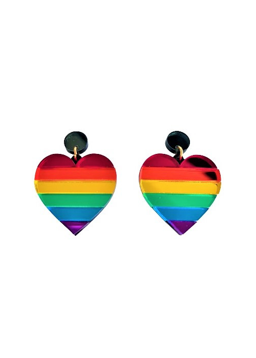 Pendientes Corazon Arcoiris Mini Deluxe
