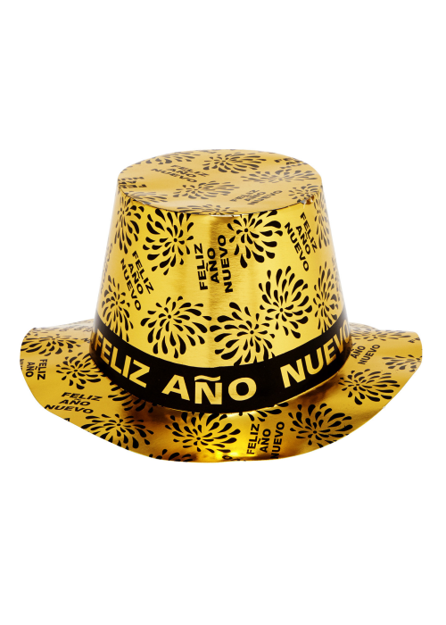 Chistera Feliz Año Nuevo Dorado