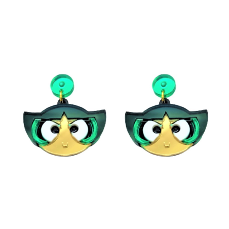 Pendientes Super Nena Verde Mini Deluxe