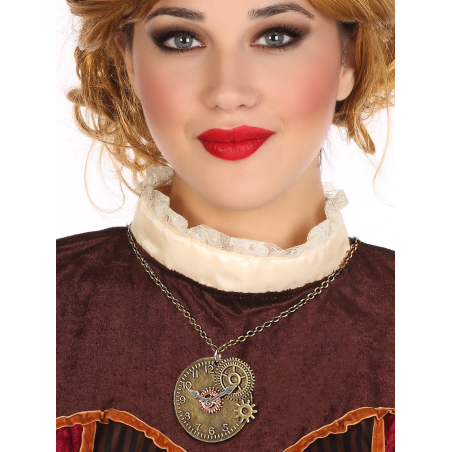 Collar Steampunk Reloj