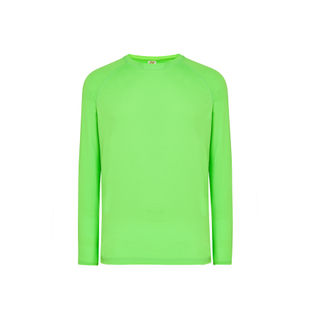Camiseta Verde Fosforito Manga Larga Adulto