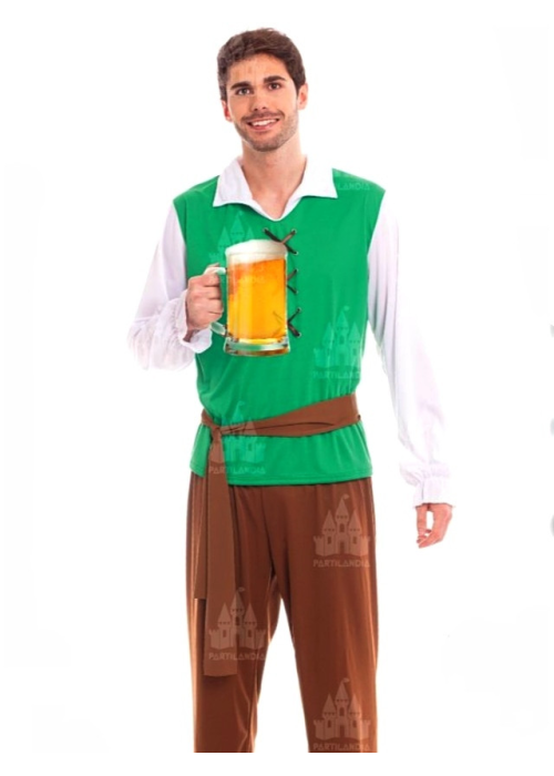 Disfraz de Mesonero Medieval Verde