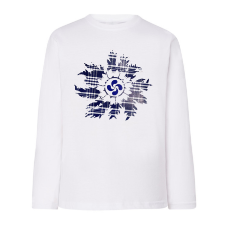 Camiseta Eguzkilore Lauburu manga larga infantil