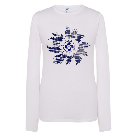 Camiseta Eguzkilore Lauburu manga larga Mujer