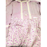 Conjunto Casera Rosa con Rayas y Flores