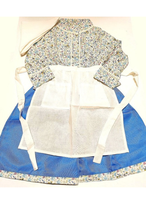 Traje de aldeana Azul de flores - Trajes Neska - Baserritarra Niña