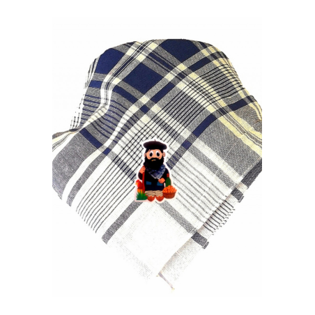 Pañuelo de Olentzero Grande cuadros azul