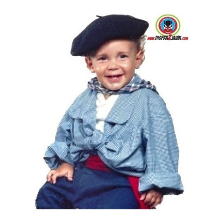 Bluson de Cuadros con Cuello Infantiles - Blusones, Camisas y Camisetas Regionales