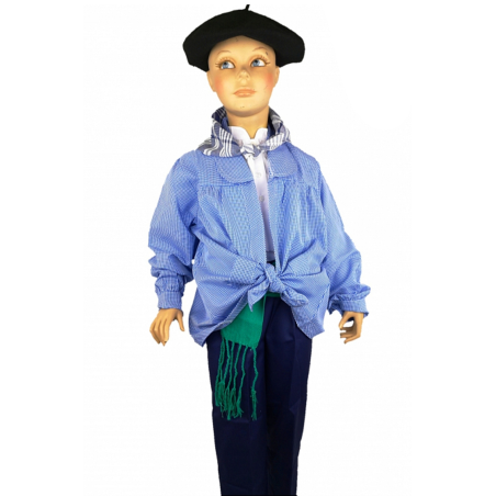 Traje De Aldeano De Cuadros - Conjuntos niño