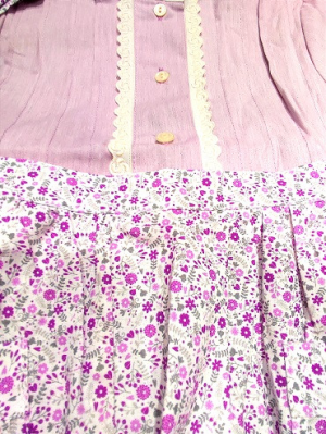 Conjunto Casera Rosa y Lila para niña