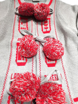 Mendigoizale Provincias Gris con Rojo - Trajes regionales vascos