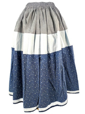 Falda Casera o Baserritarra Azul - Trajes regionales Vascos