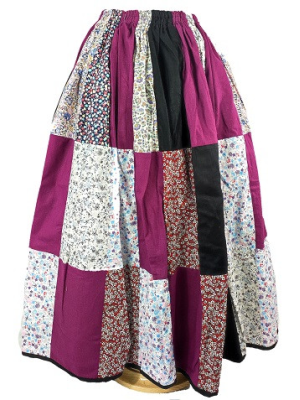 Falda Casera Patchwork Morada - Trajes regionales vascos