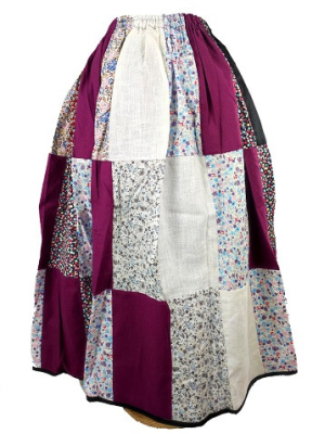 Falda Casera Patchwork Morada - Trajes regionales vascos