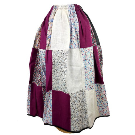 Falda Casera Patchwork Morada