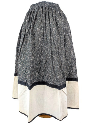 Falda Carera Negra Flores Araotz - Trajes Regionales Vascos