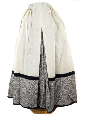 Falda Casera Gris Brocados Araotz - Trajes Regionales