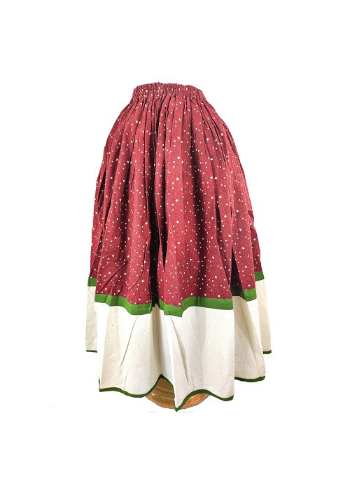 Falda Casera Granate Estrellas para mujer Araotz - Trajes  Vascos
