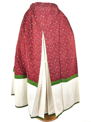 Falda Casera Granate Estrellas para mujer Araotz - Trajes  Vascos