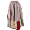 Falda Casera Granate bies Patchwork - Trajes Regionales Vascos