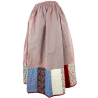 Falda Casera Granate bies Patchwork - Trajes Regionales Vascos