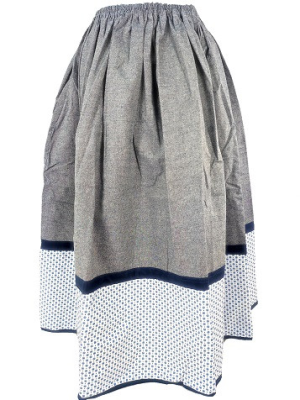 Falda Casera para mujer Gris con azul Araotz - Trajes Regionales Vascos