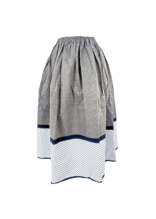 Falda Casera para mujer Gris con azul Araotz - Trajes Regionales Vascos