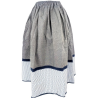 Falda Casera para mujer Gris con azul Araotz - Trajes Regionales Vascos