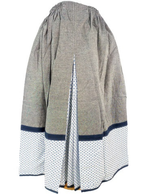 Falda Casera para mujer Gris con azul Araotz - Trajes Regionales Vascos