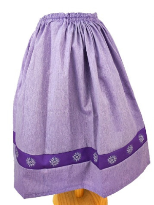 Falda Casera Granate Bies Eguzkilore Infantil
