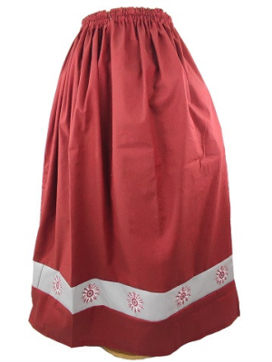 Falda Casera Granate Bies Eguzkilore Infantil