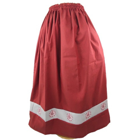 Falda Casera Granate Bies Eguzkilore Infantil