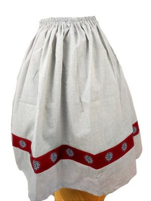 Falda Casera Granate Bies Eguzkilore Infantil