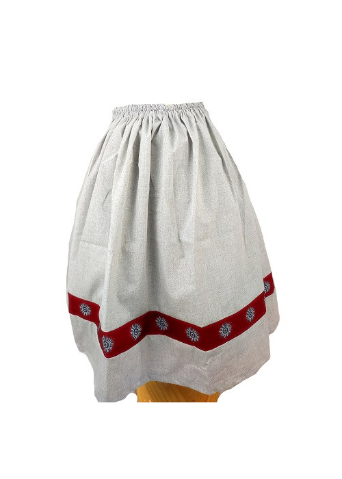 Falda Casera Gris Eguzkilore para niña - Trajes Regionales Vascos
