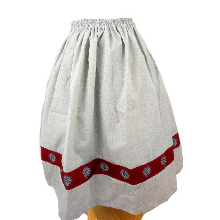Falda Casera Gris Eguzkilore para niña - Trajes Regionales Vascos