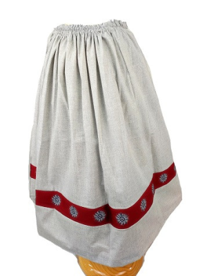 Falda Casera Gris Eguzkilore para niña - Trajes Regionales Vascos