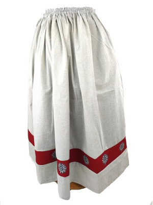Falda Casera Gris Eguzkilore para mujer - Trajes Regionales Vascos