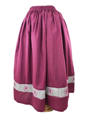 Falda Casera Granate Bies Eguzkilore Infantil