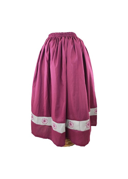 Falda Casera Granate Bies Eguzkilore Infantil