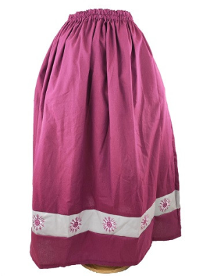 Falda Casera Granate Bies Eguzkilore Infantil