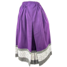 Falda Casera Morada y Gris Flores para mujer - Trajes Regionales Vascos