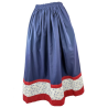 Falda Casera Azul y Granate Flores para mujer - Trajes Regionales Vascos