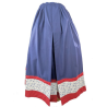 Falda Casera Azul y Granate Flores para mujer - Trajes Regionales Vascos