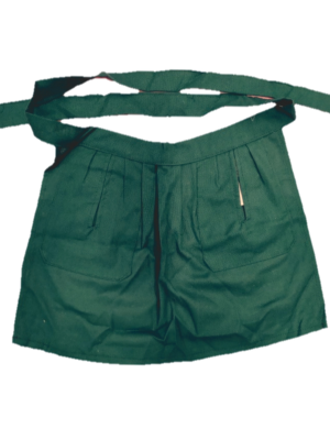 Delantal Aldeana Liso Verde - Trajes Regionales Vascos