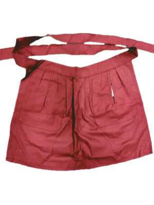 Delantal Aldeana Liso Granate - Trajes Regionales Vascos