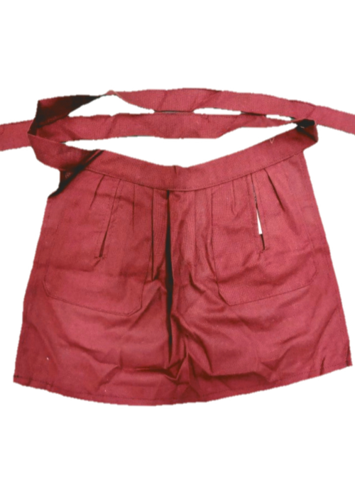Delantal Aldeana Liso Granate - Trajes Regionales Vascos