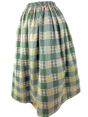 Falda Casera Verde cuadros mujer - Trajes Regionales Vascos